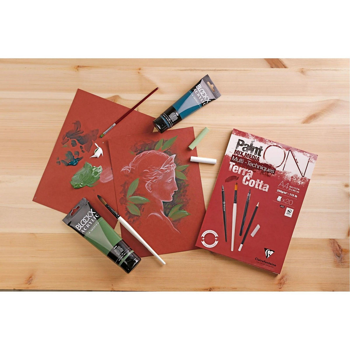Clairefontaine • Painton Mixed Media Papier 250g A5 Terrakotta 20x