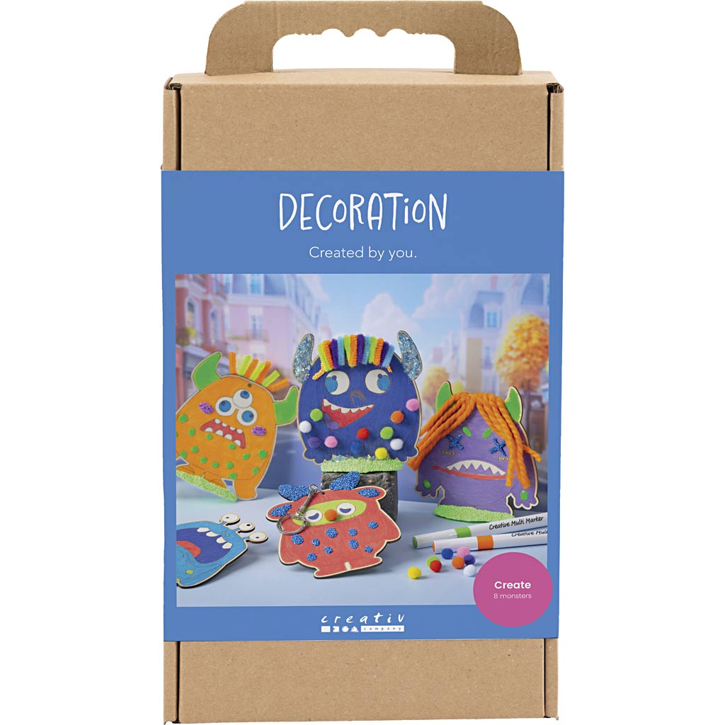 Creativ Company Hobby-Set Dekoration, Muster, bunt, fröhliche Farben, kräftige Farben, 1 Box