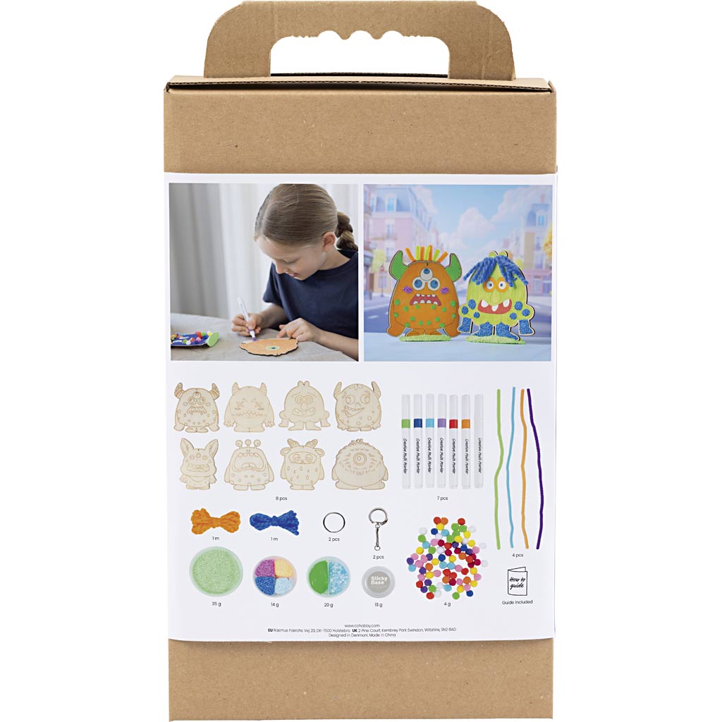 Creativ Company Hobby-Set Dekoration, Muster, bunt, fröhliche Farben, kräftige Farben, 1 Box
