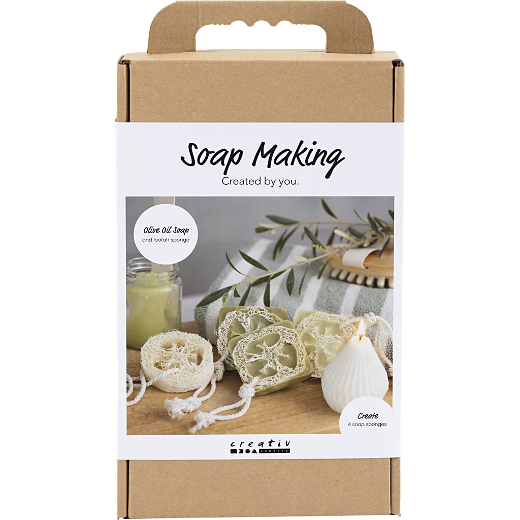 Creativ Company Seifenherstellungs-Hobbyset, Luffa, olivgrün, 1 Box