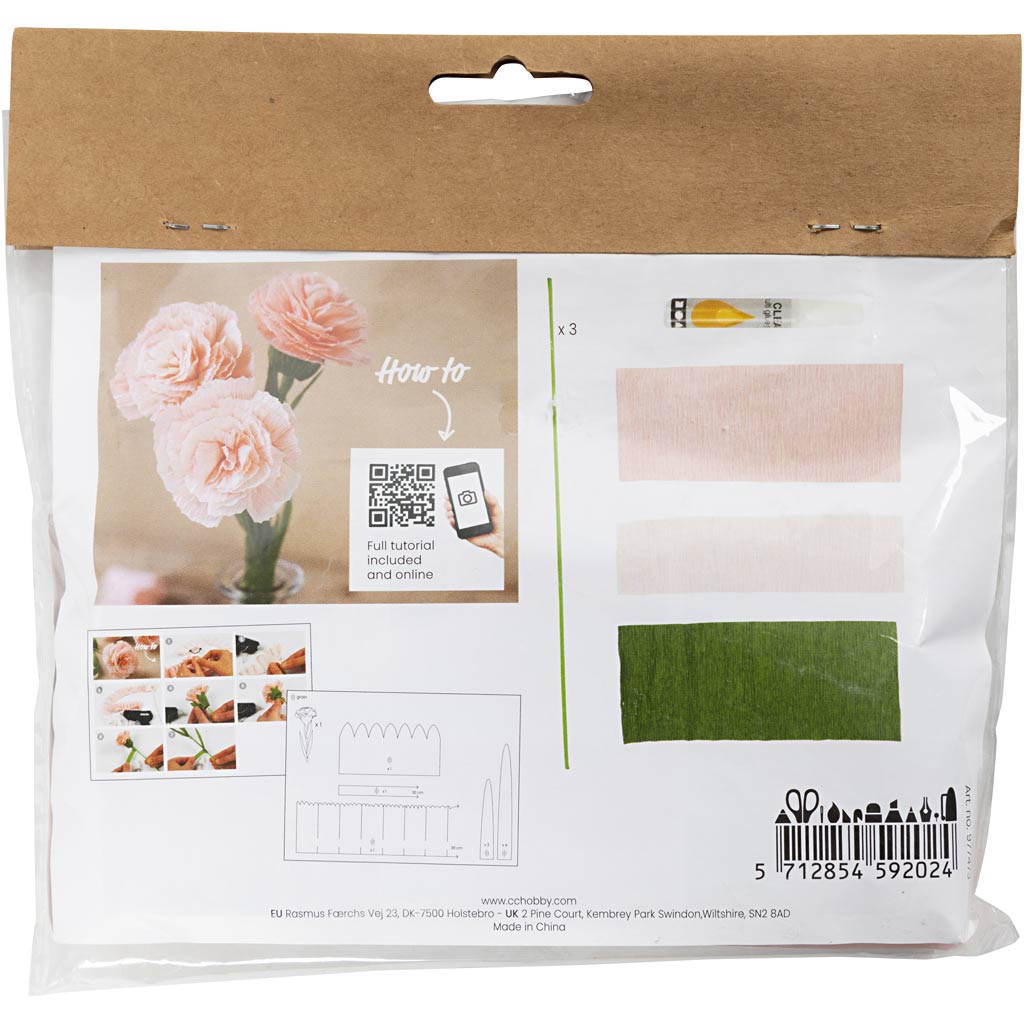 Creativ Company Mini Hobbyset Crepepapier Nelken