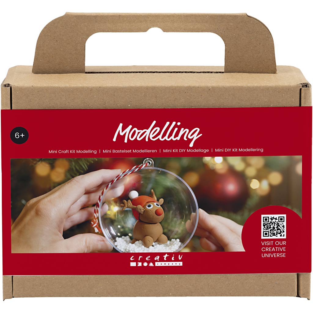 Creativ Company Mini-Hobby-Set Bildhauerei, Rentier, 1 Box