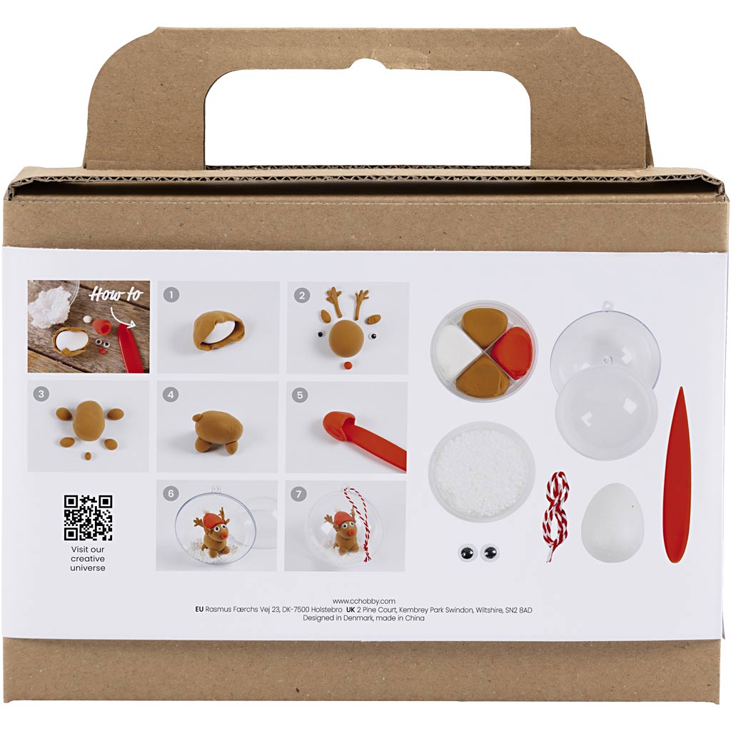 Creativ Company Mini-Hobby-Set Bildhauerei, Rentier, 1 Box
