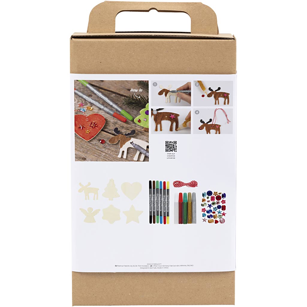 Creativ Company Hobby-Set Weihnachtsdekoration, Farben, 1 Box
