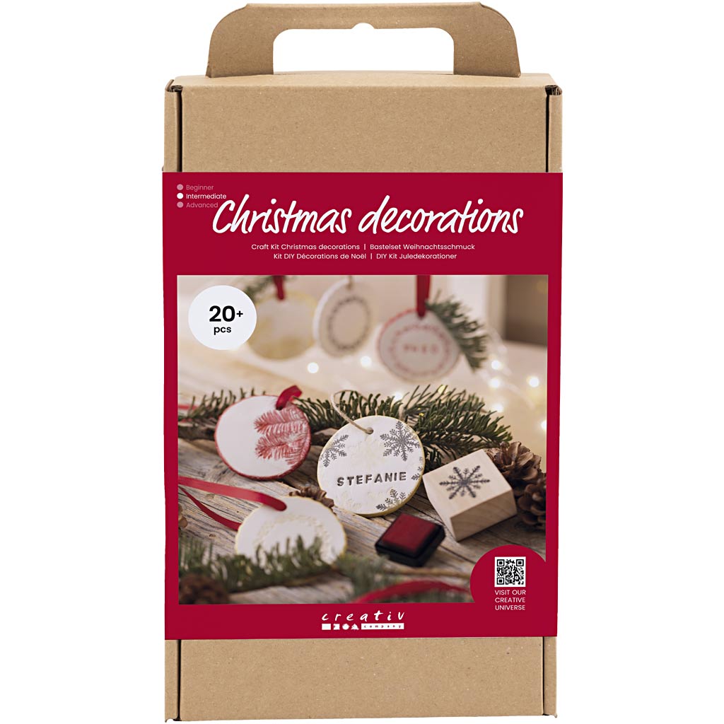 Creativ Company Hobby-Set Weihnachtsschmuck, selbsthärtender Ton, 1 Box