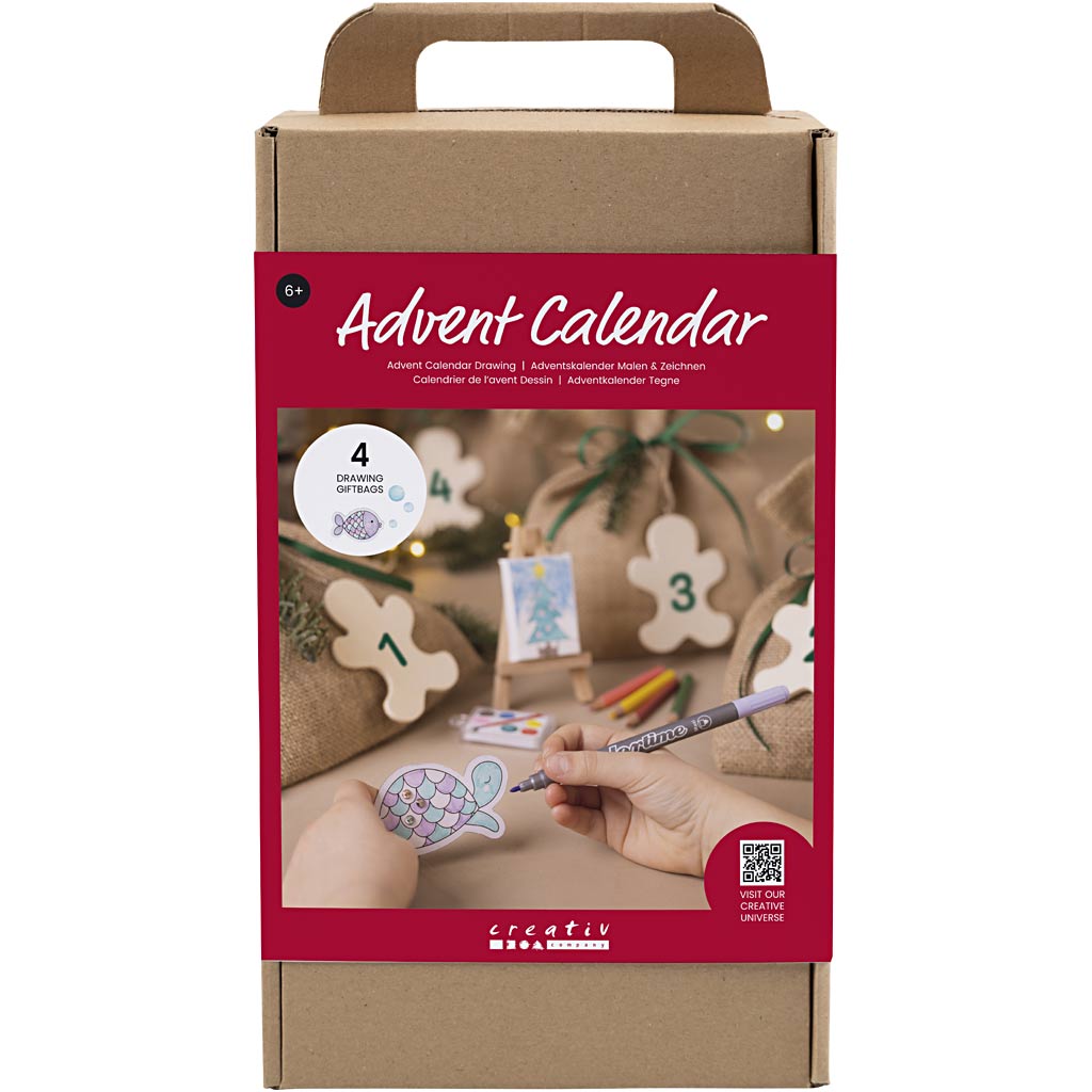 Creativ Company Drawing Adventskalender, Zeichnung, 1 Box