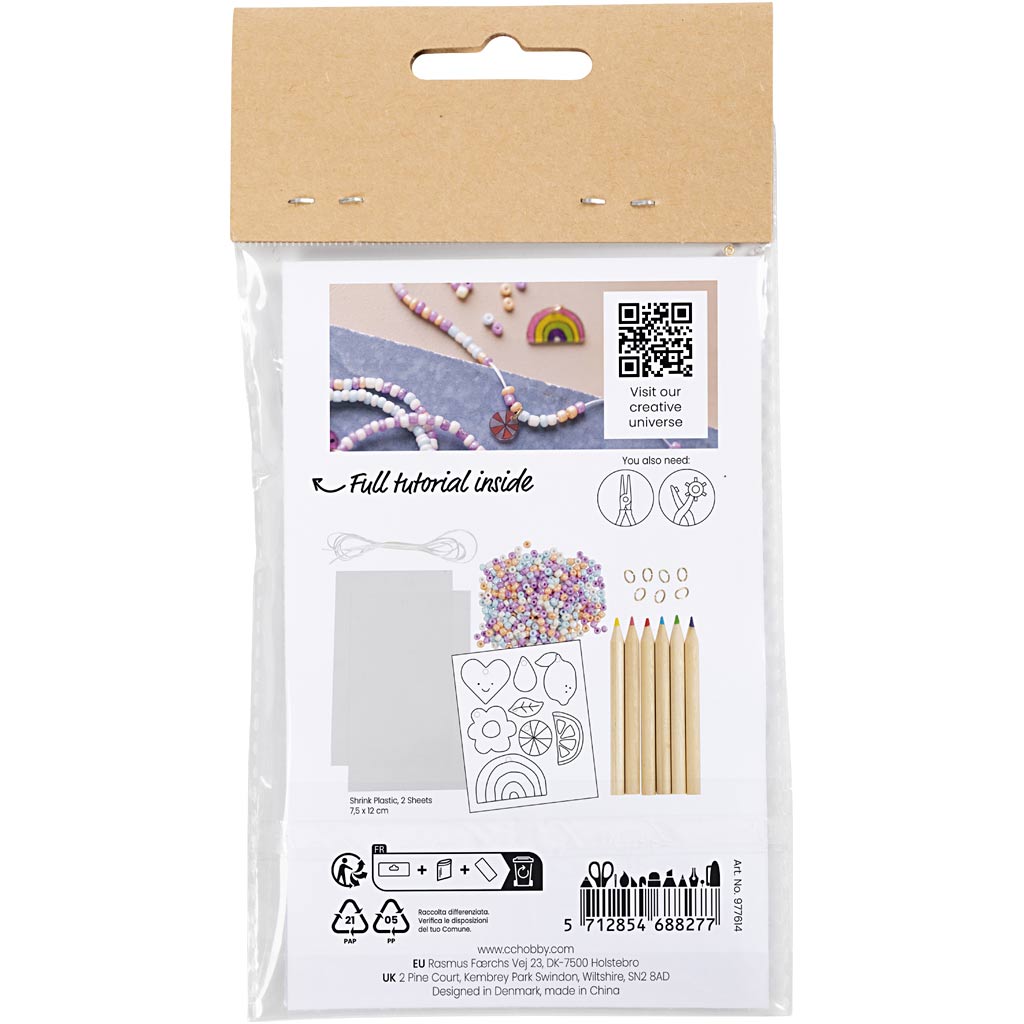 Creativ Company Mini Hobbyset Schmuck Schrumpf Filmarmbänder lila lila
