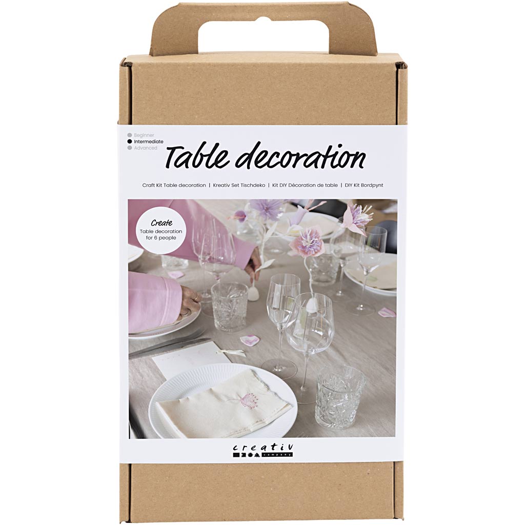Kreativfirma Hobbyset Tischdekoration Pastellfarben