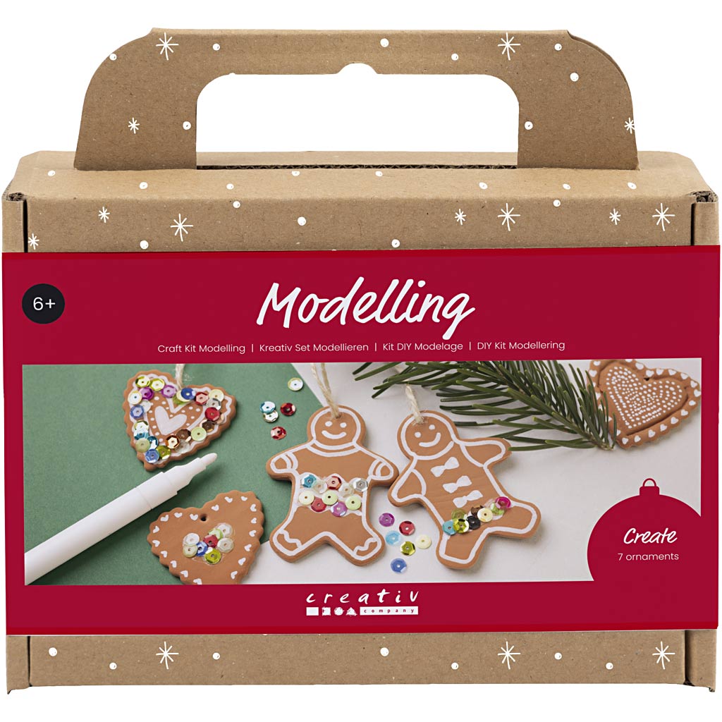 Creativ Company Modellbau-Hobby-Set, kleine Tortenfiguren, mittelbraun, 1 Box
