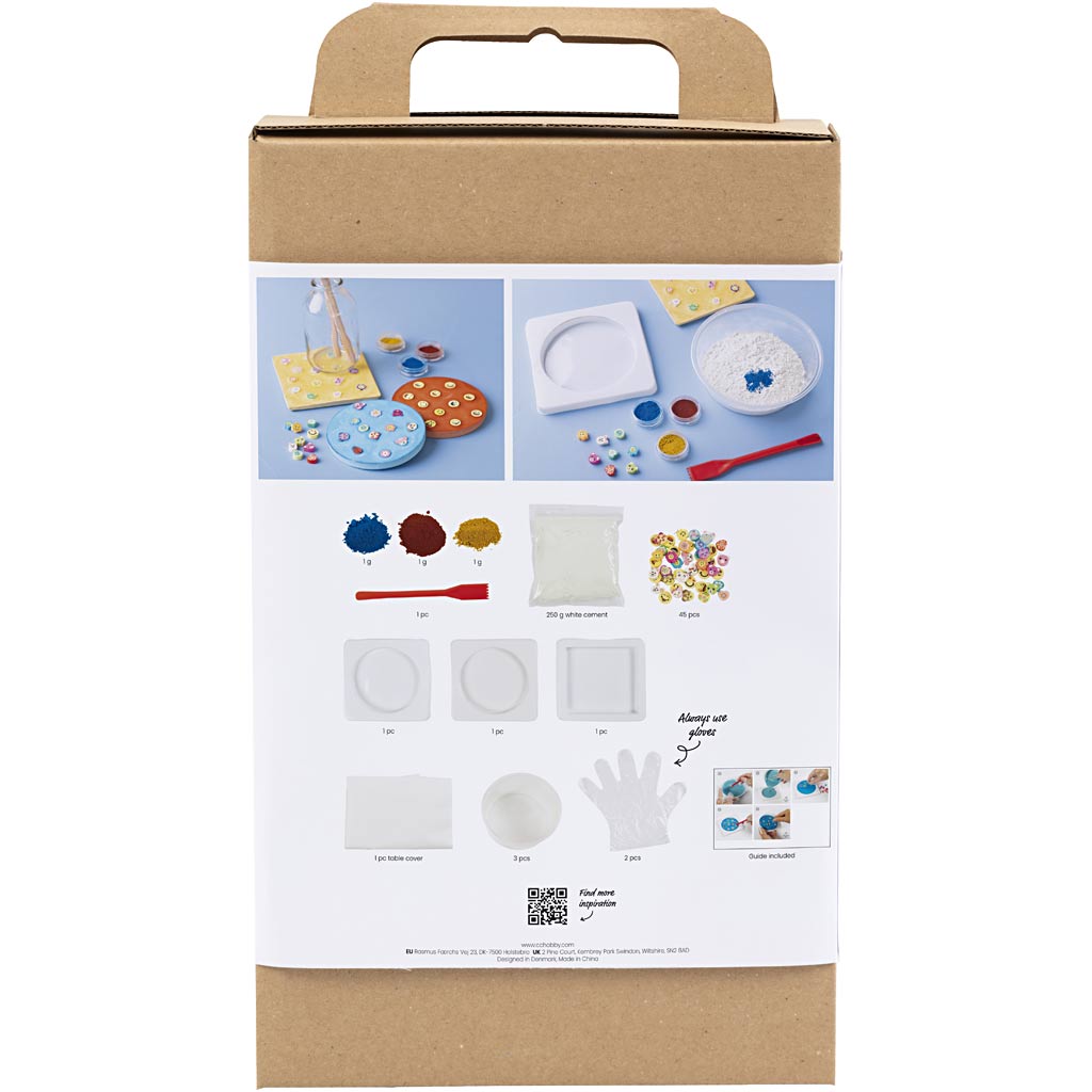 Creativ Company Hobby-Set Gießen, Fliesen, Blau, Rot, Gelb, 1 Box