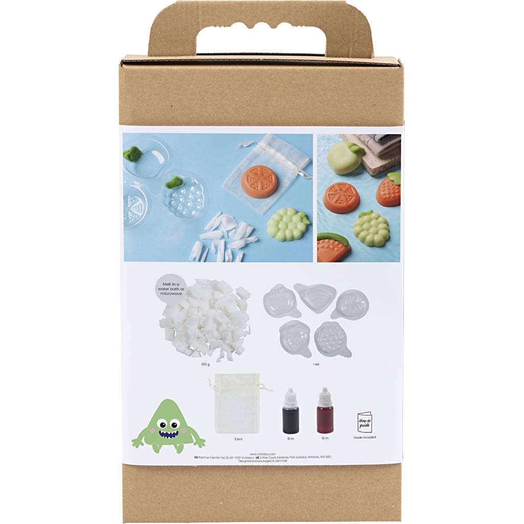 Creativ Company Seifenherstellungs-Hobbyset, Obst, Grün, Orange, 1 Box