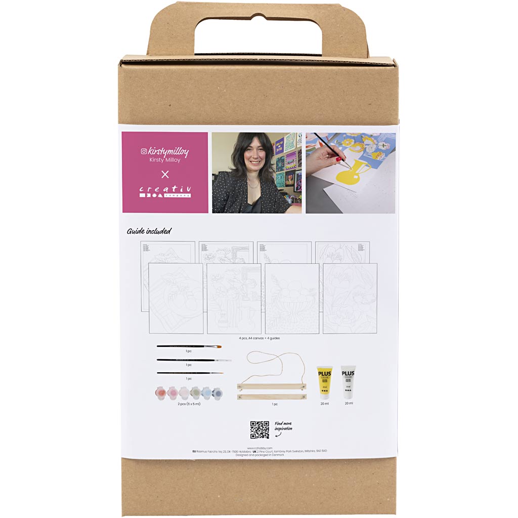 Creativ Company Hobby-Set Farben, Malen nach Zahlen, Acrylfarbe, 1 Box