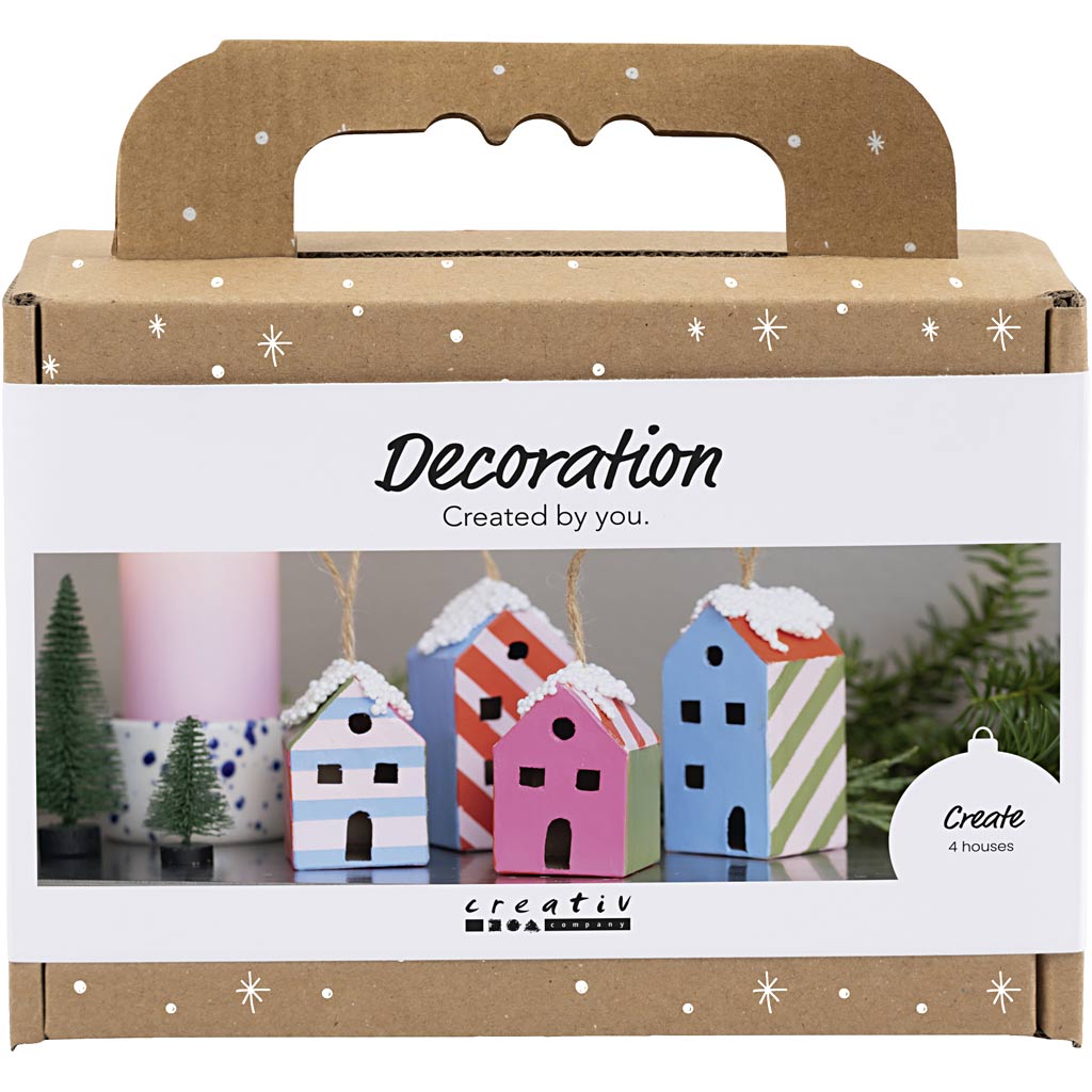 Creativ Company Mini-Hobby-Set Dekoration, Häuser, bunt, 1 Box