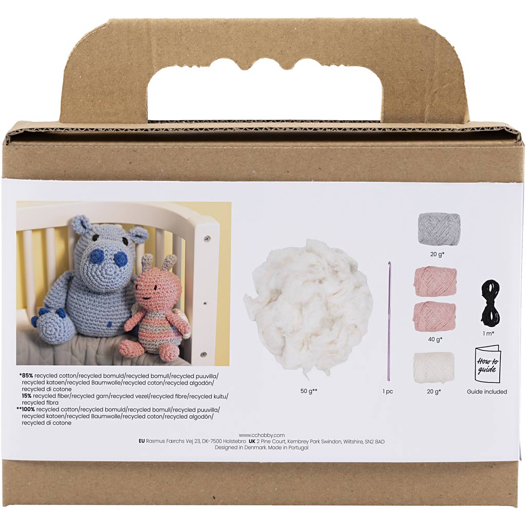 Creativ Company Hobby-Set Amigurumi, Honigbiene, Pastellfarben, 1 Box