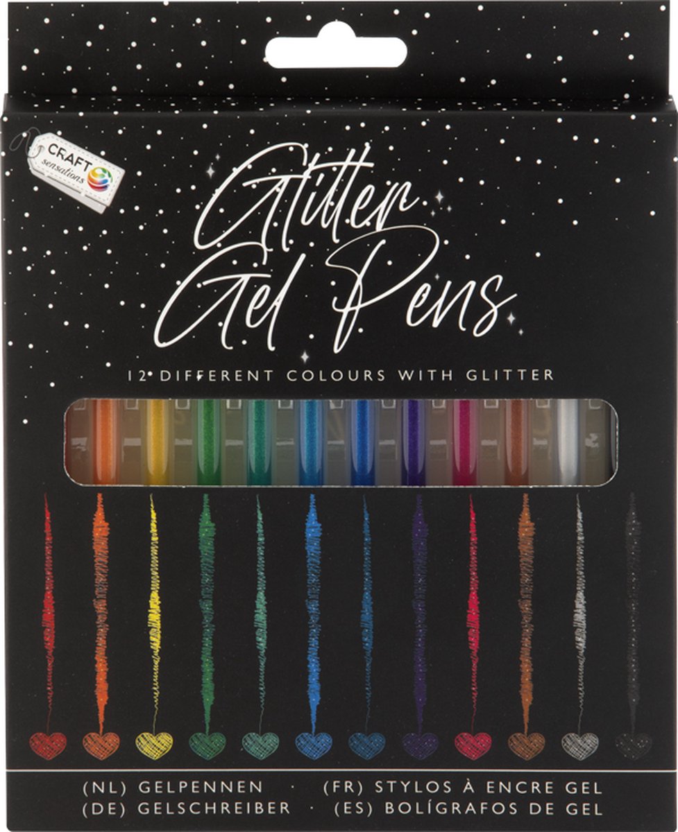 Creative Craft Group Gelpennen Glitter, 12st.