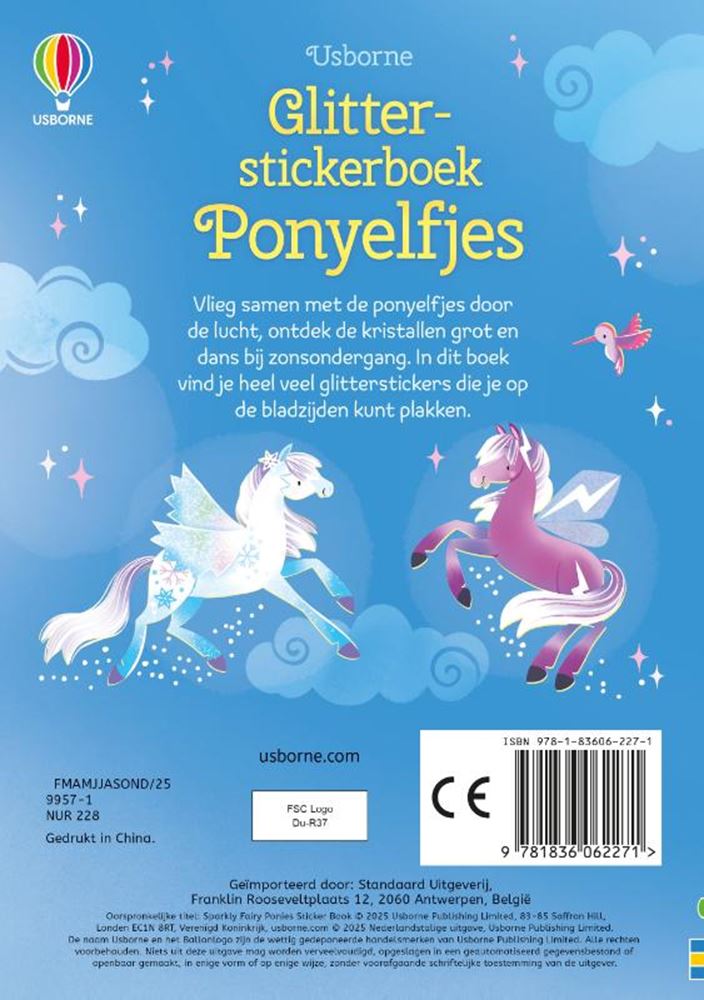 Usborne-Glitzer-Stickerbuch – Pony-Feen