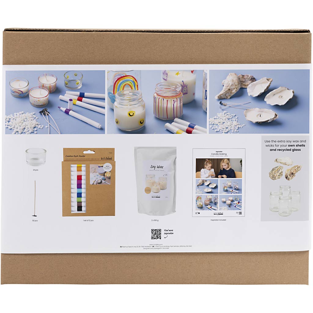 Creativ Company Kerzenherstellungs-Gruppenset, Kerzenhalter für Teelichter, 1 Box