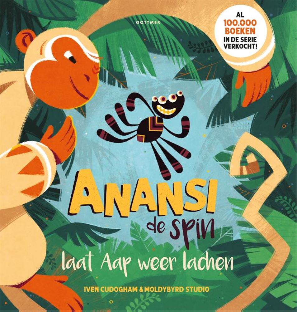 Die Gottmer-Verlagsgruppe Anansi, die Spinne, bringt den Affen wieder zum Lachen. vor