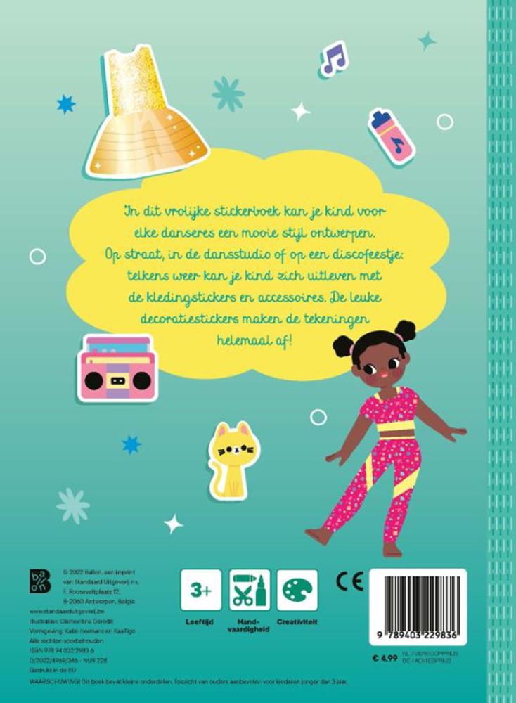 Standard-Publisher-Stickerbuch „Fashionistas Junior Dancers“ – 125 Aufkleber