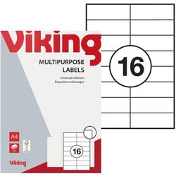 Multifunctionele etiketten viking mat wit