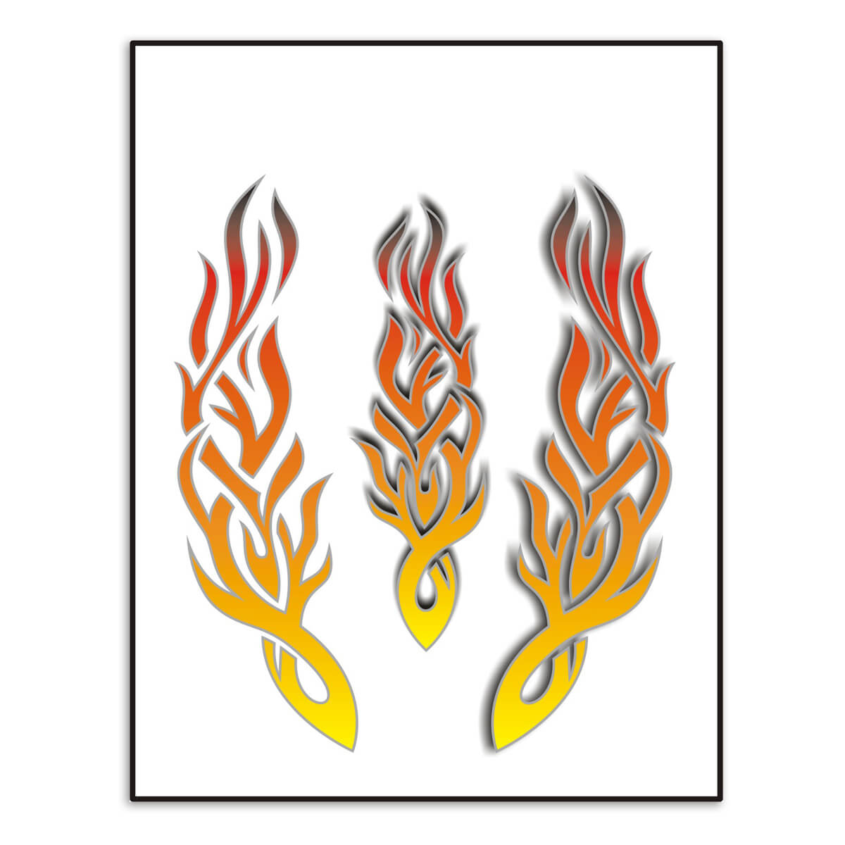 Aufkleber -Set von Stammesflammen