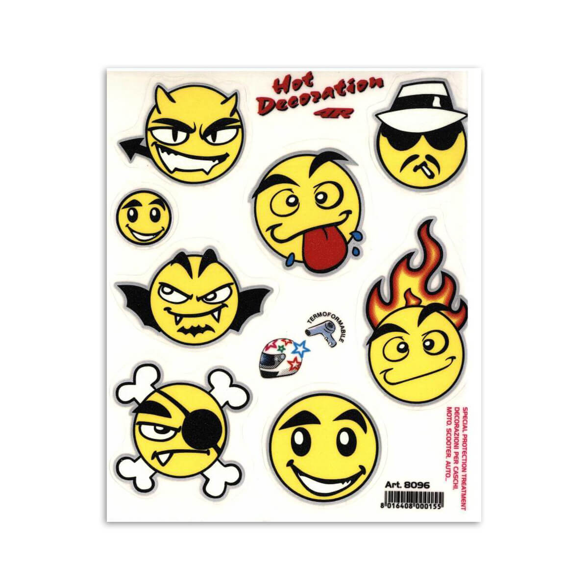 Aufkleber -Set von Emoticons