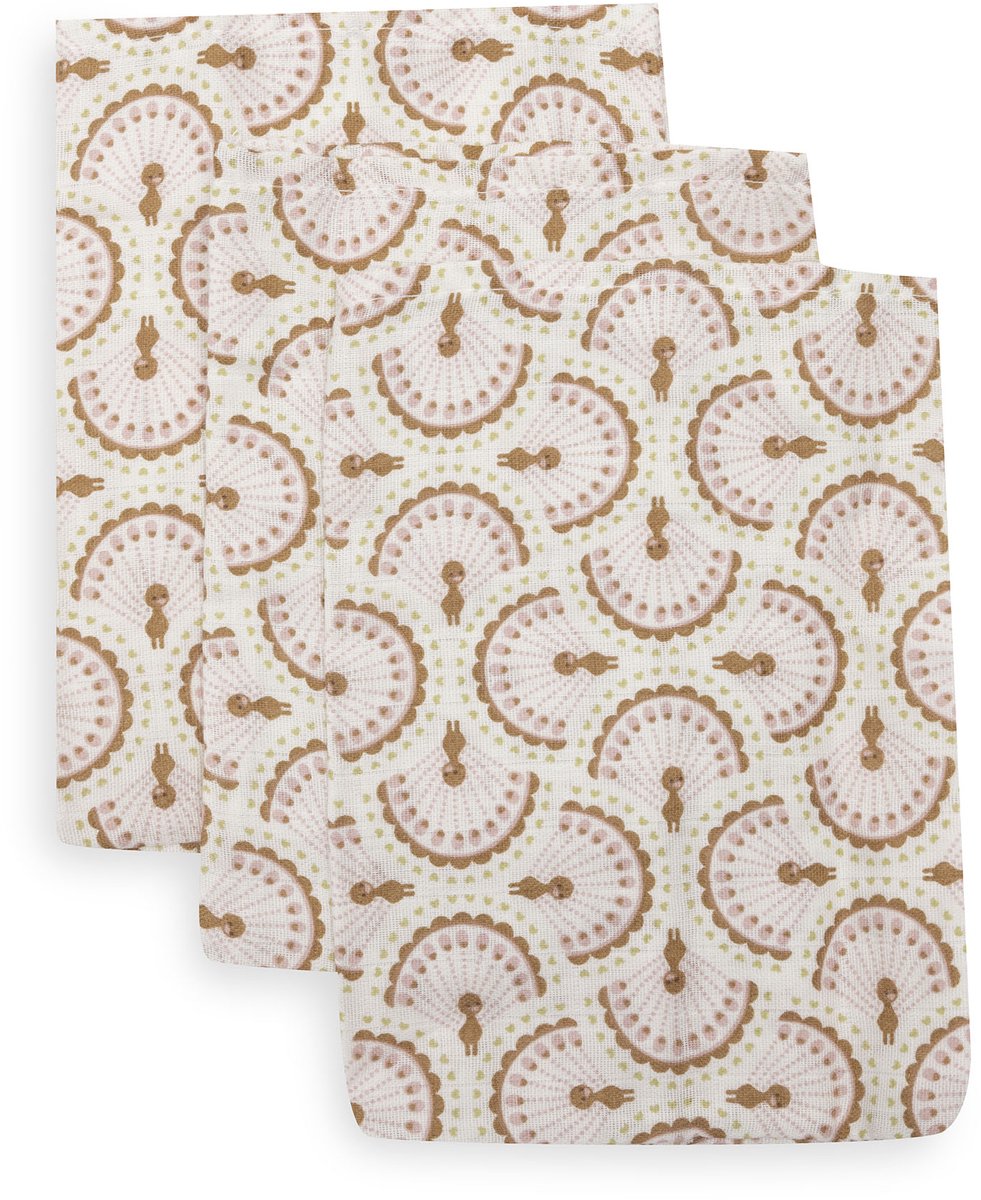 Jollein hydrofiel washandje 15x20cm soft plumes (3pack)