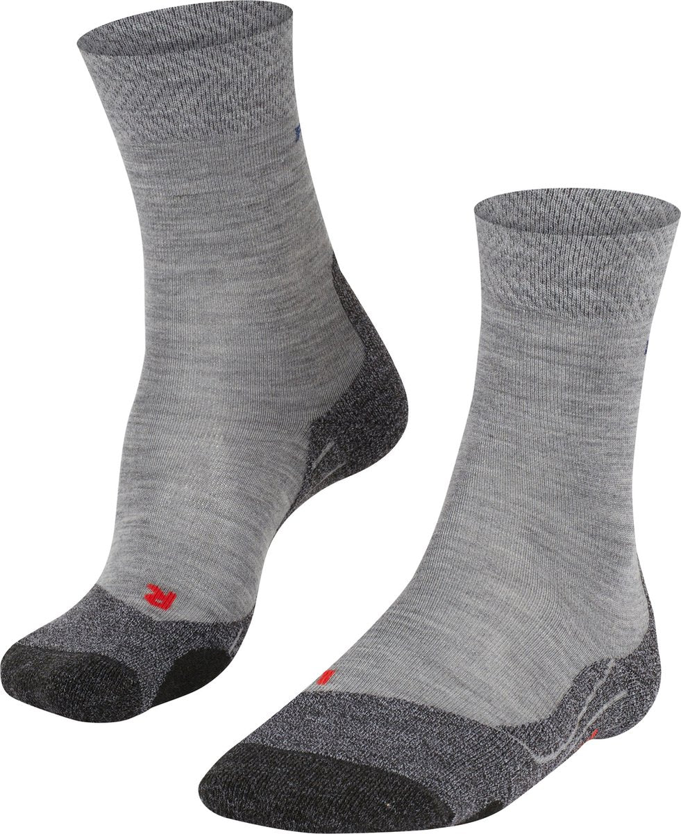 Falke TK2 Melange Anti-Blister Wandersocken aus dickem Woll-Funktionsmaterial Herren Grau - Größe 39-41