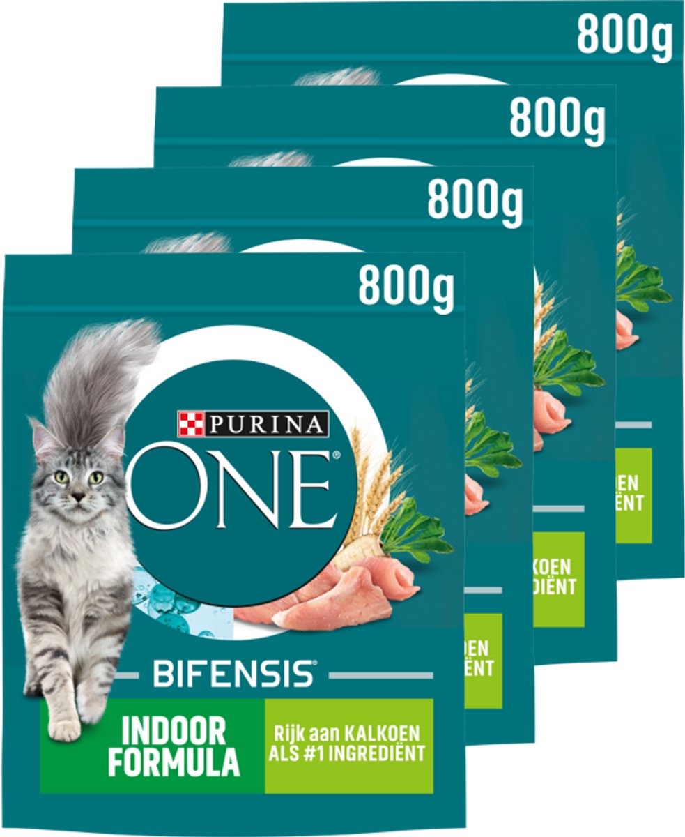 Purina One Purina® One® Indoor - Katzenfutter - Truthahn Vollkorn - 4 x 800 g