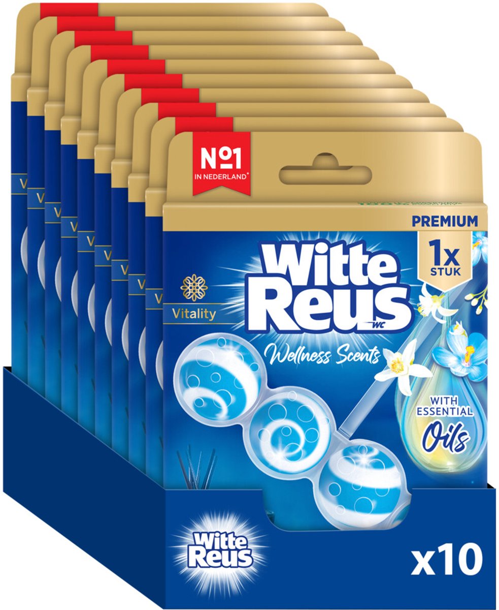 Witte Reus Wellness Düfte Vitality Toilettenblock 50g – Toilettenblöcke – Vorteilspackung – 10 Stück