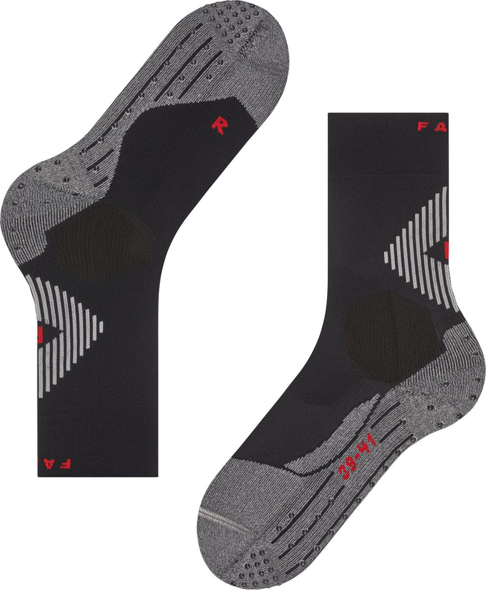 Falke 4grip stabilisierende Anti-Blasen-, Anti-Schweiß-Funktionsgarn-Sportsocken Unisex Schwarz - Größe 39-41