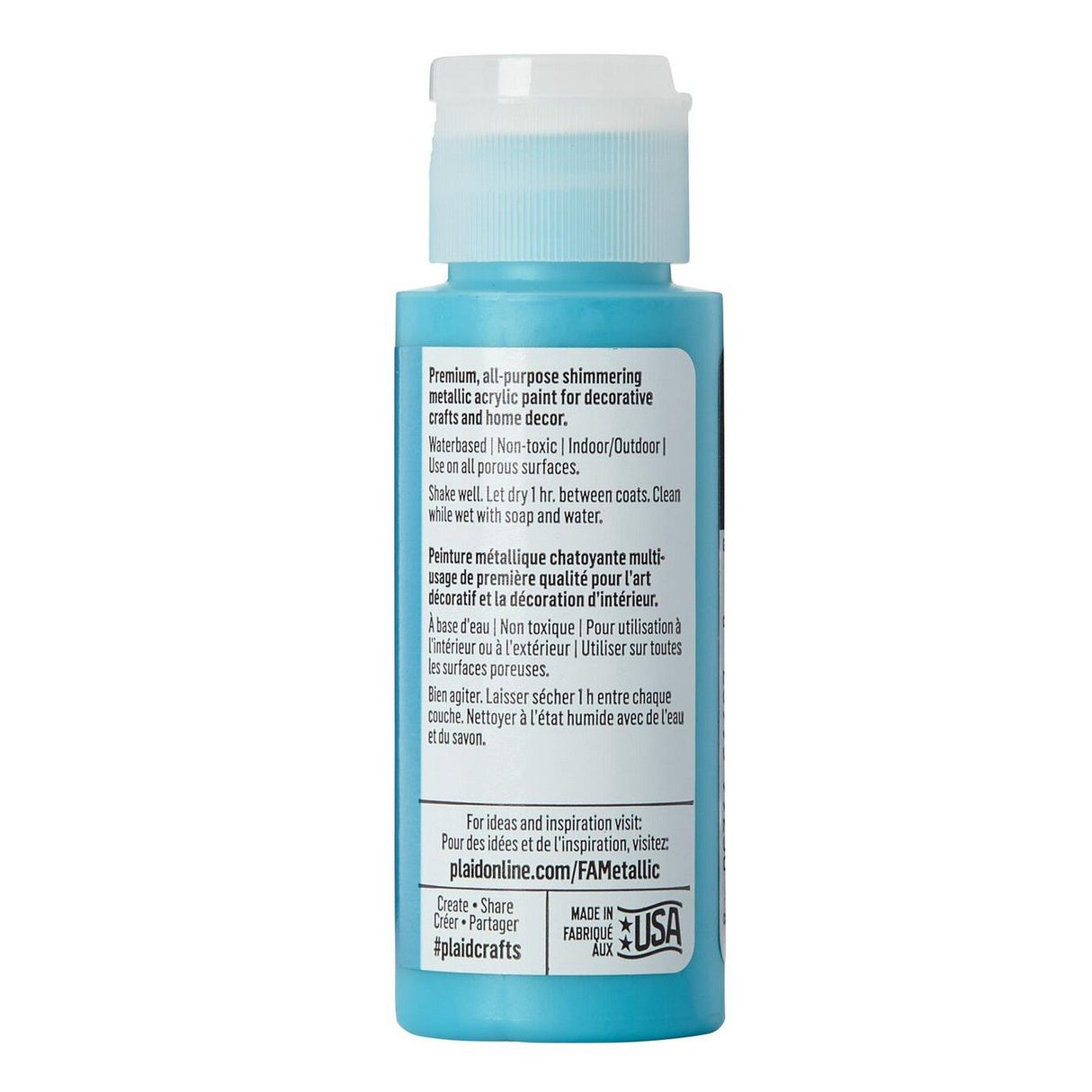 Folkart • Metallic-Acrylfarbe Türkis schimmernd, 59 ml
