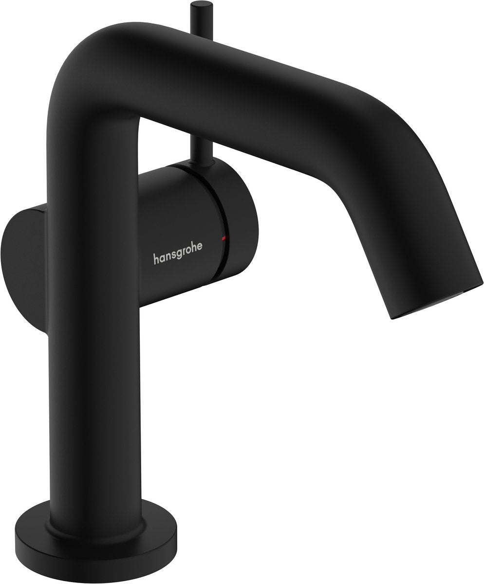 Hansgrohe tecturis s – Waschtischarmatur – Einhebelbedienung – Kaltstart energiesparend – ohne Ablaufgarnitur – 110 mm Größe – mattschwarz