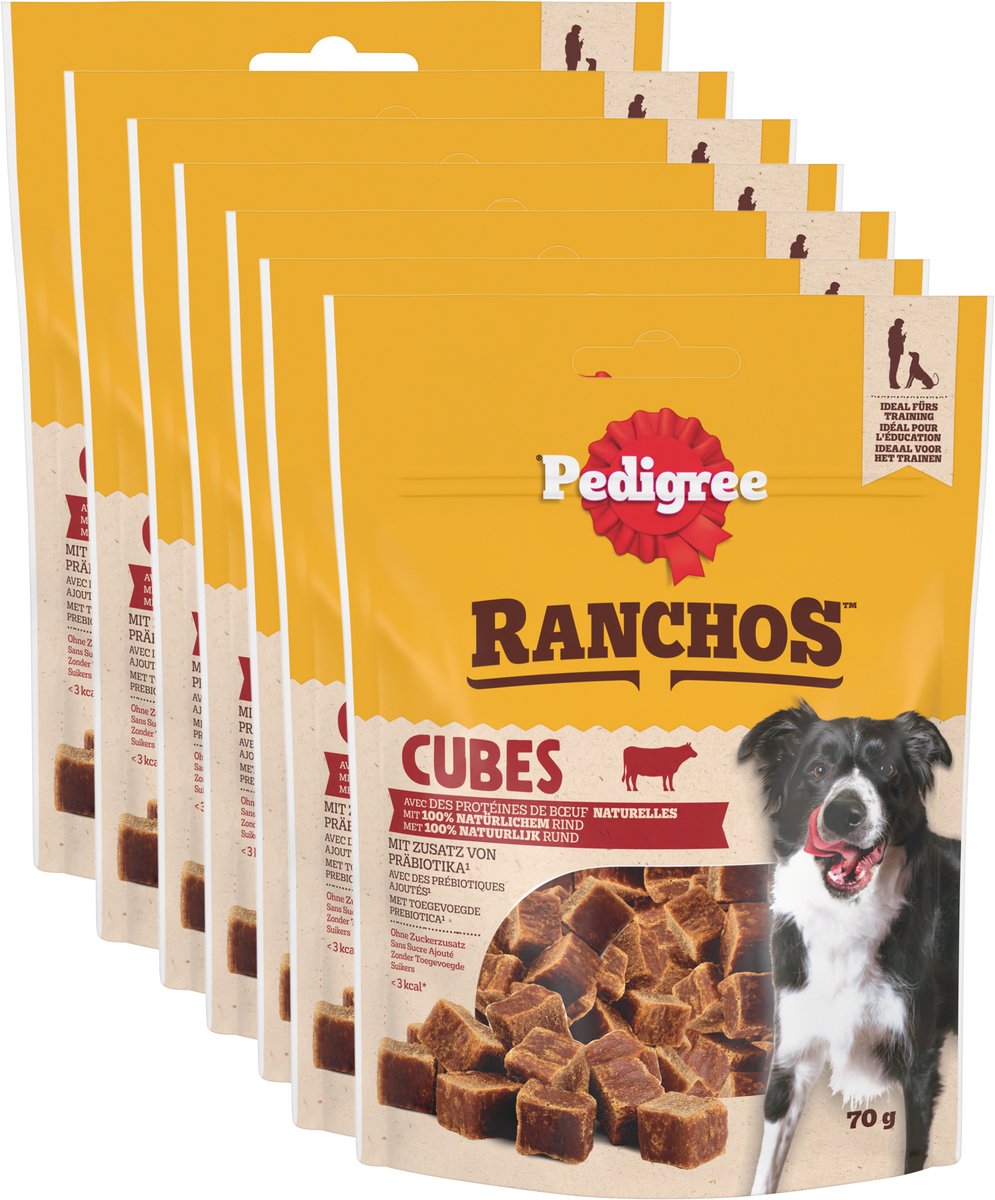 Pedigree hondensnacks - ranchos cubes - rund - 7x70g