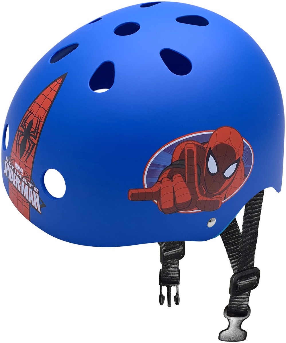 Marvel Spider-Man Skatehelm blau rot Größe 54 60 cm