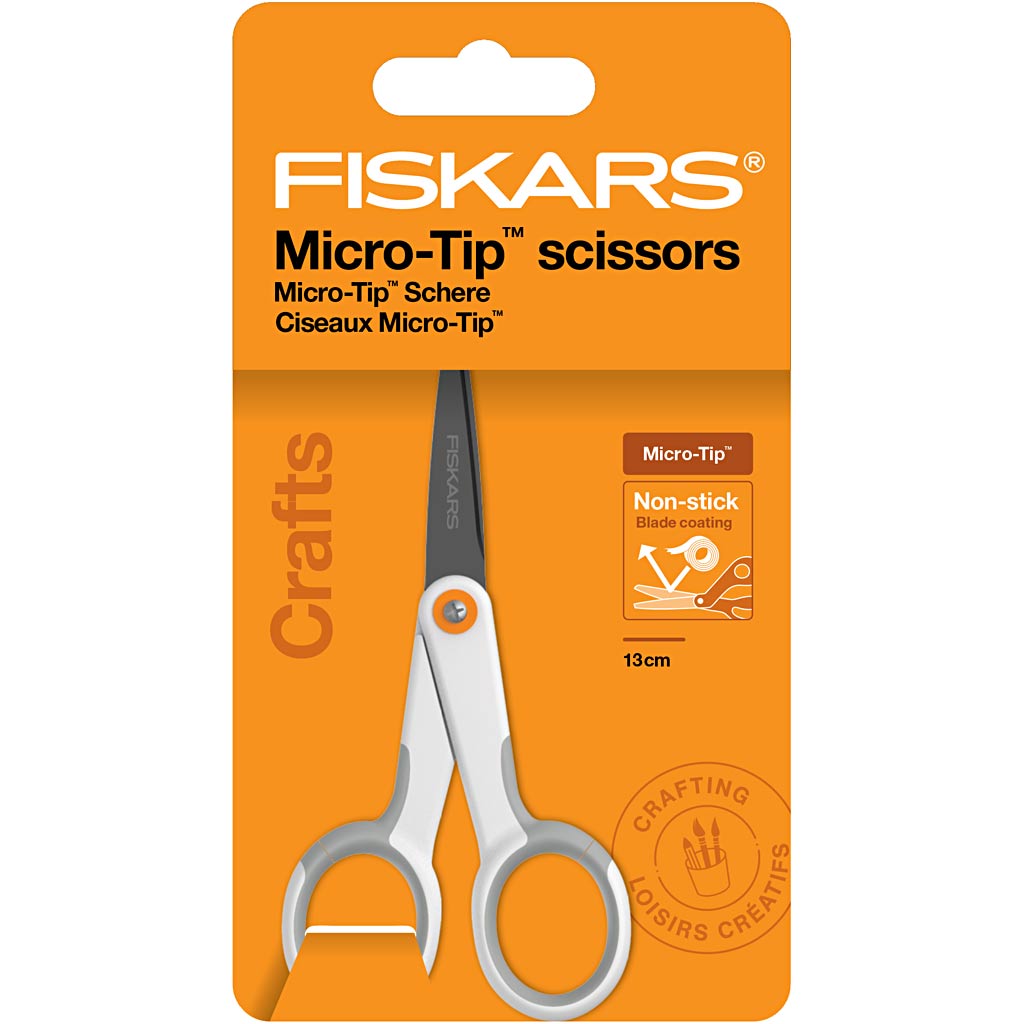 Creativ Company Fiskars Antihaft-Allgemeinschere, L: 12 cm, Rechtshänder, 1 Stück