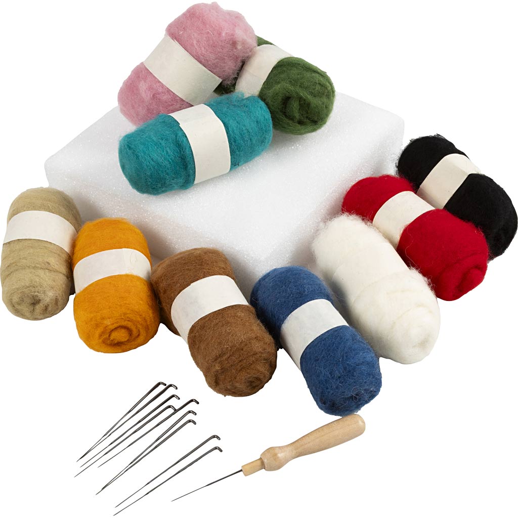Creativ Firmengruppe Set Nadelfilzen, verschiedene Farben, 1 Set