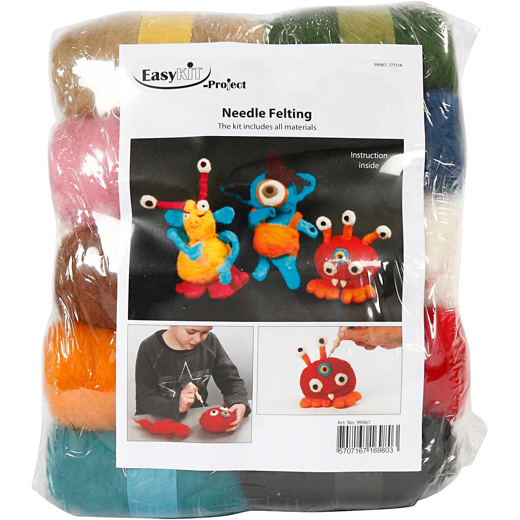 Creativ Firmengruppe Set Nadelfilzen, verschiedene Farben, 1 Set