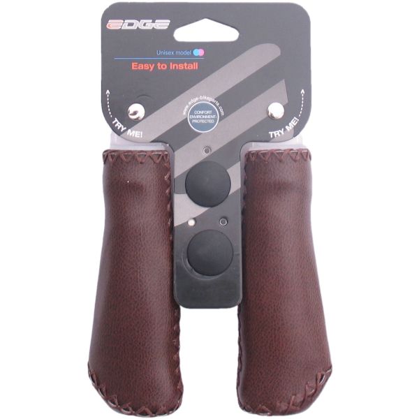 Der Edge Ledergriff - Ergonomisches Ledergriff Set - 135 mm - dunkelbraun