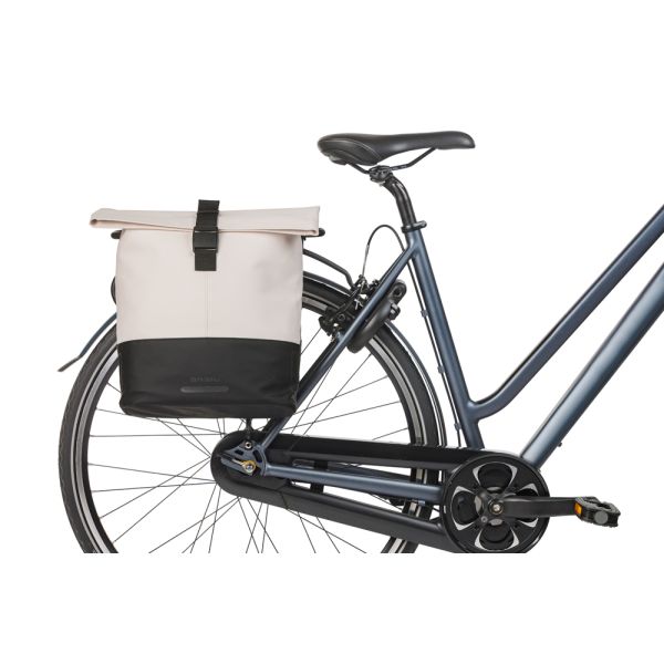 Basil Doppelte Fahrradtasche Cove 28-32l 14 x 29 x 36 cm - Weiß Schwarz