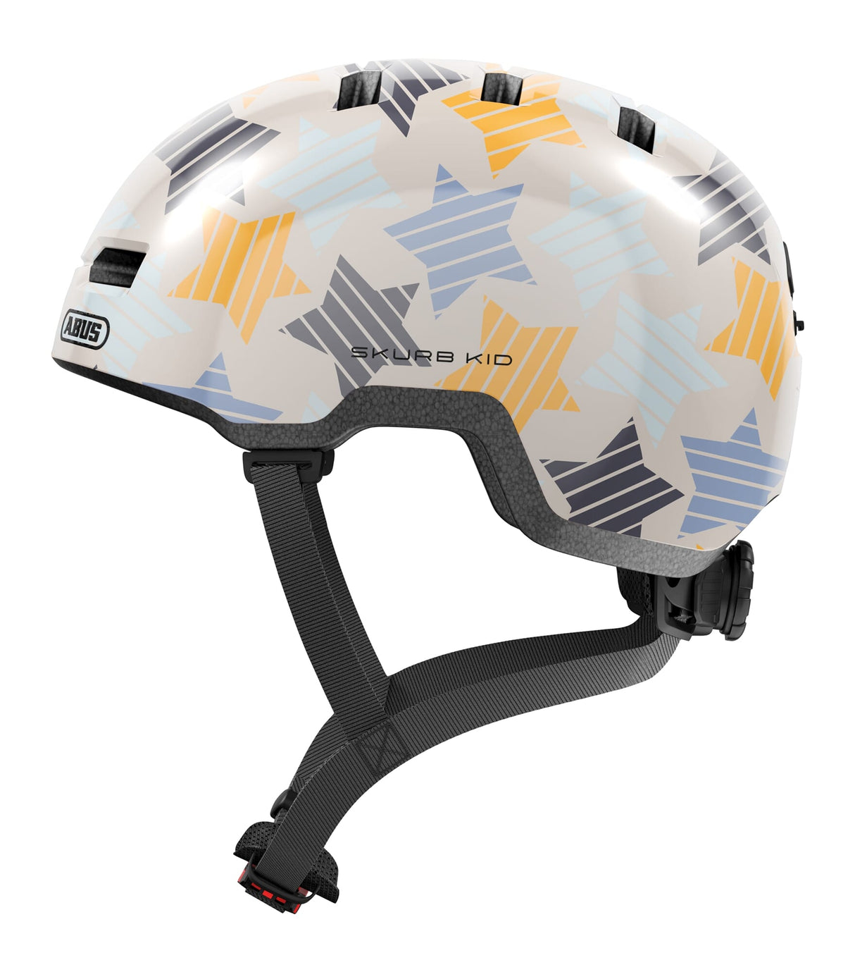 Abus Skurb Kid - Fahrradhelm - Kinder grau Sterne m (50 - 55 cm)
