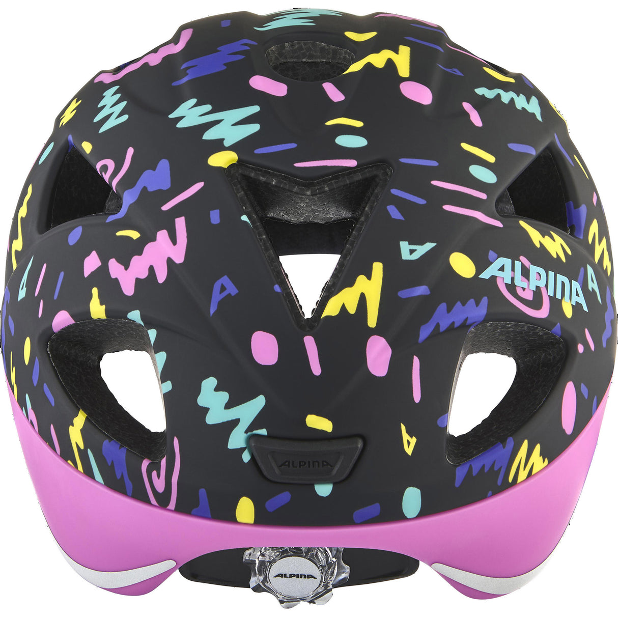 Olympiasportbekleidung Alpina Sports Kinderhelm Ximo Flash Schwarz-Konfetti 49-54 matt