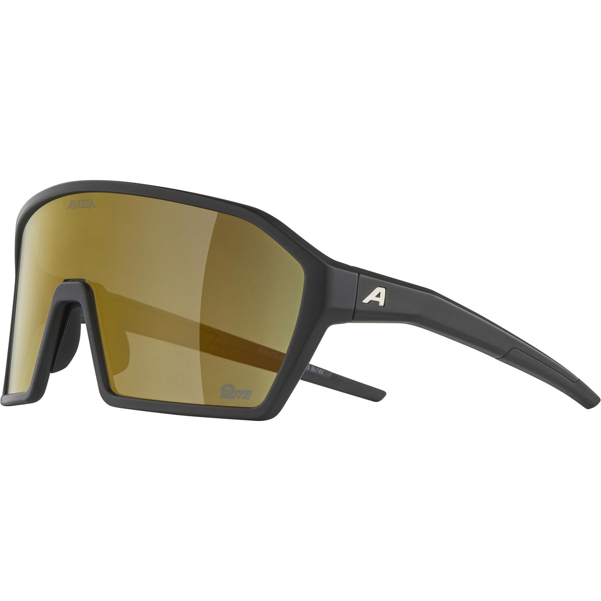 Alpina Sports Sportbrille Ram Q-Lite Gold Mirror Schwarz