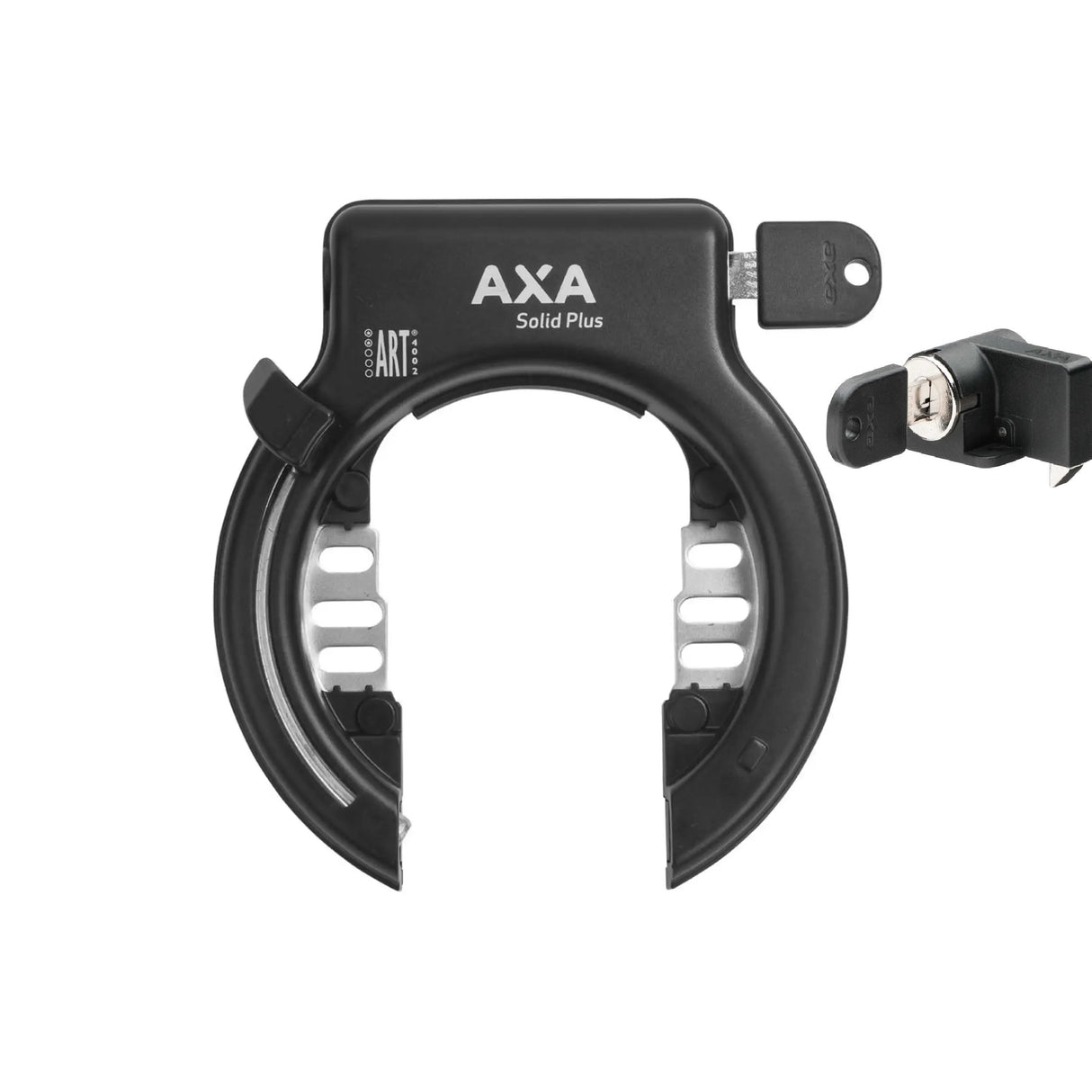 Axa Ringslot Solid Plus + Shimano -Trägerschloss