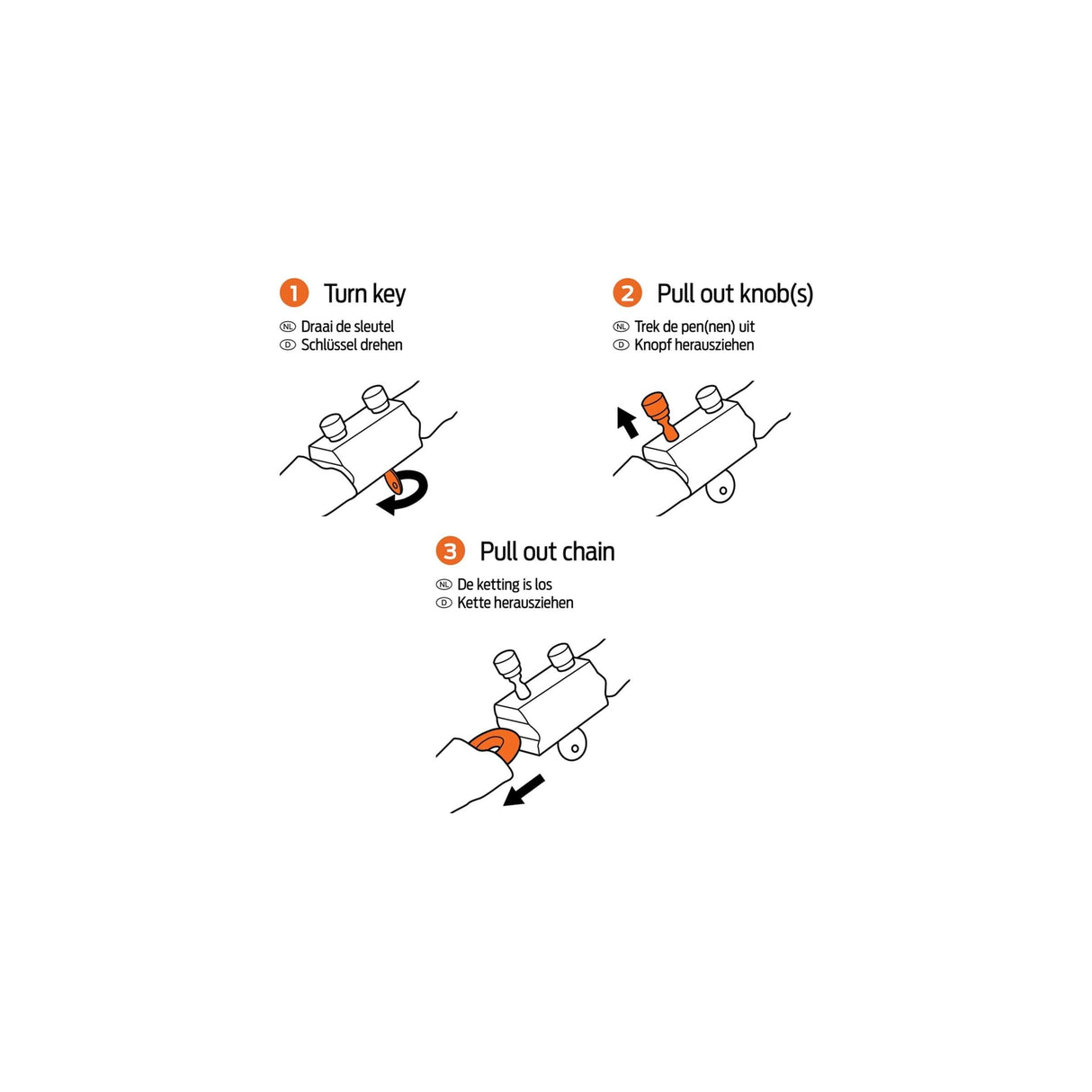 Chain Lock Hawk Black 100 cm