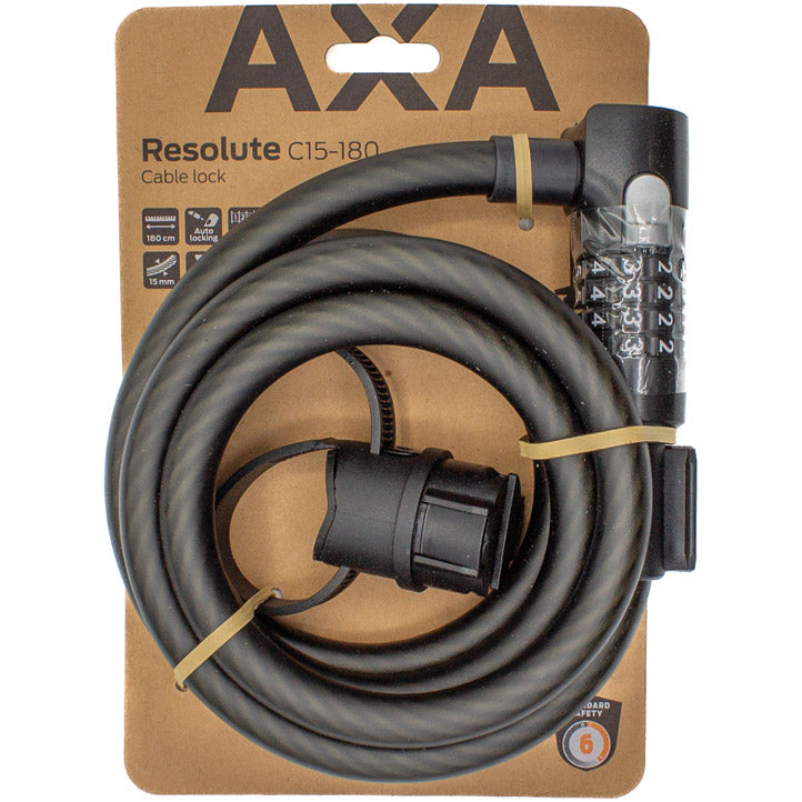 Axa Kabelschloss Resolute C15 180 Code (Karte)