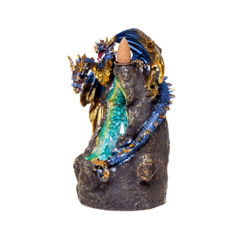 Drache mit Kristallhöhle, LED-Rückfluss-Räucherstäbchenhalter
