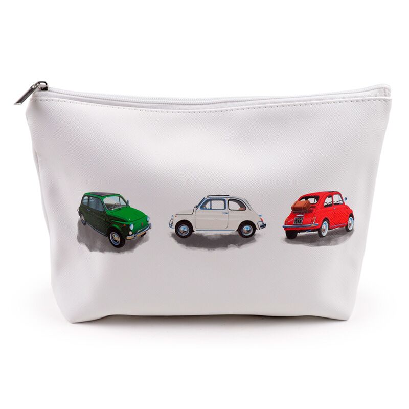 Fiat 500 PVC-Kulturbeutel, Make-up-Tasche, groß