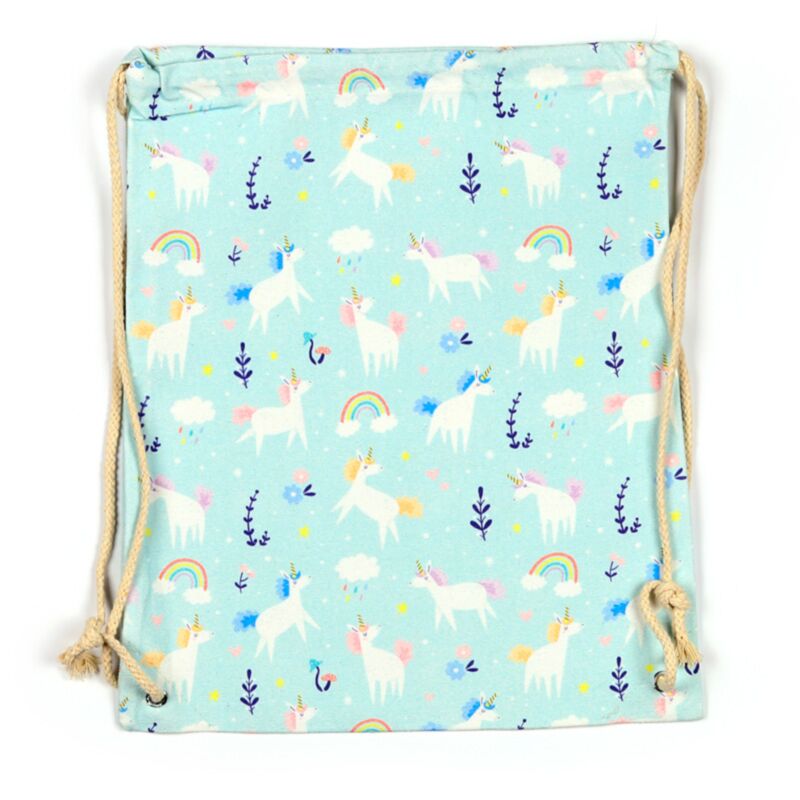 Einhorn-magischer Canvas-Rucksack mit Kordelzug