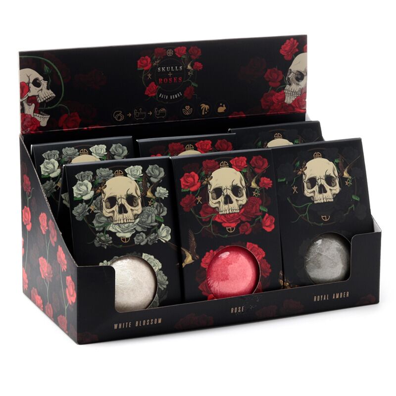 Badebomben-Geschenkbox – Totenkopf-Rosen